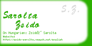 sarolta zsido business card